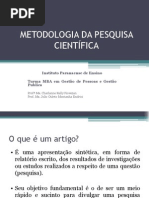 METODOLOGIA DA PESQUISA CIENTÍFICA