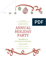 holiday party invitation with red and green ornaments cit-15