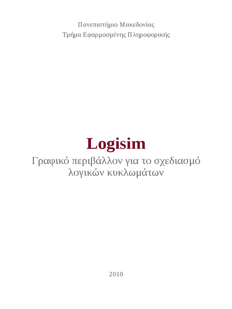 Logisim Guide | PDF