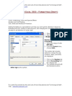 Excel Formatting