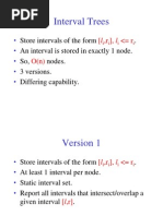 Interval Trees: (L, R), L R