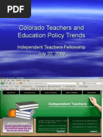 Download Colorado Teachers and Education Policy Trends 2009 by Education Policy Center SN17609483 doc pdf