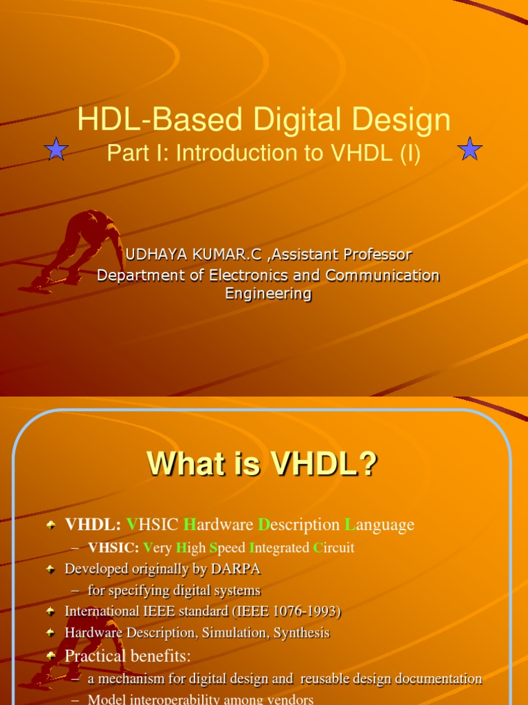 HDLBased Digital Design Part I Introduction To VHDL (I) PDF Vhdl 