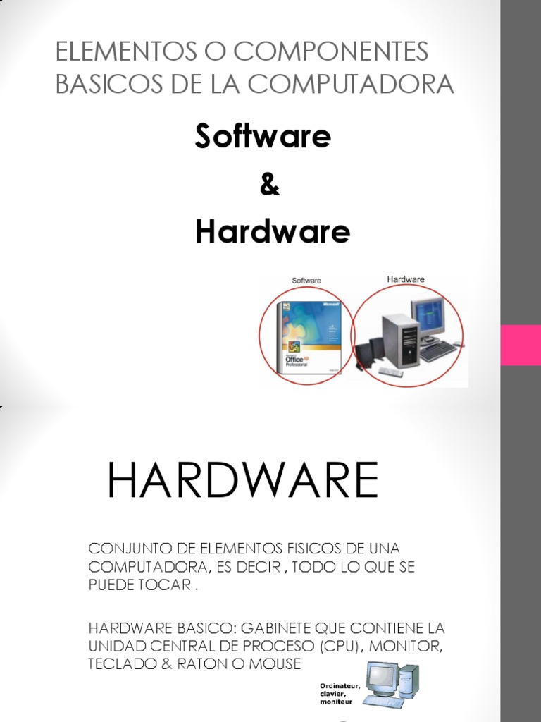 Triazs Elementos De Hardware Y Software De Una Computadora