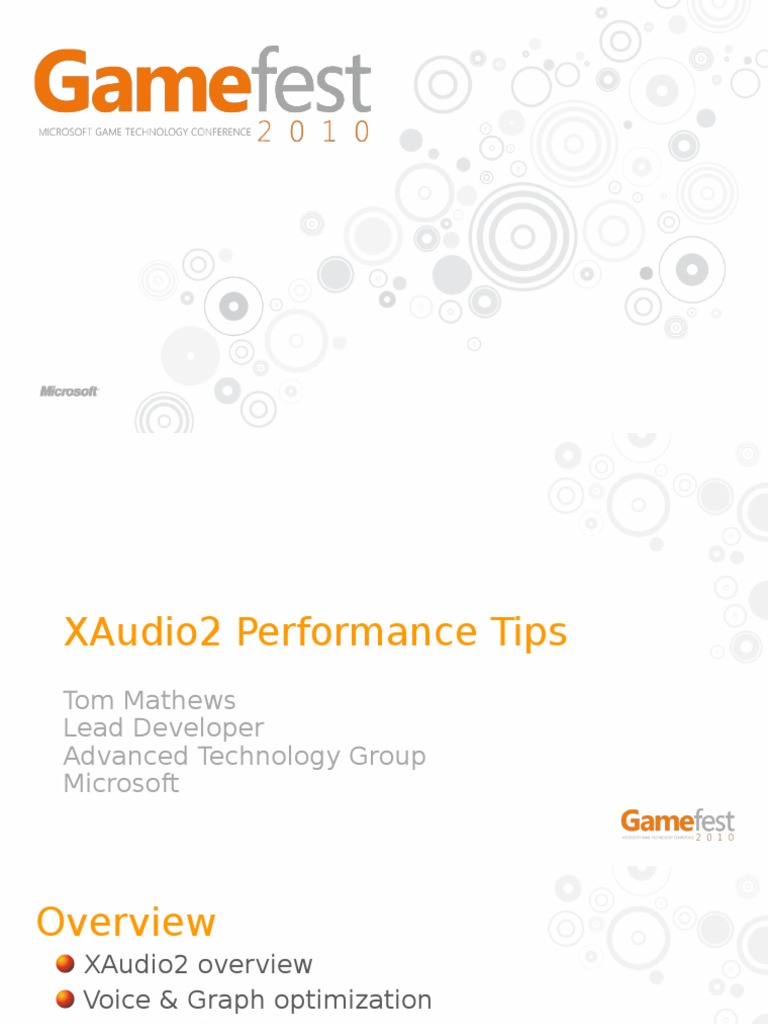 XAudio2 High Performance Considerations US | PDF | Data Compression ...