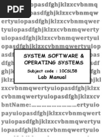 System Software and Operating System Lab Manual