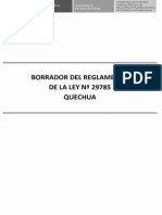 Borrador Reglamento de Consulta en Quechua