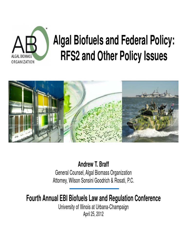 Algal Fuel Policy | PDF | Algae Fuel | Biofuel