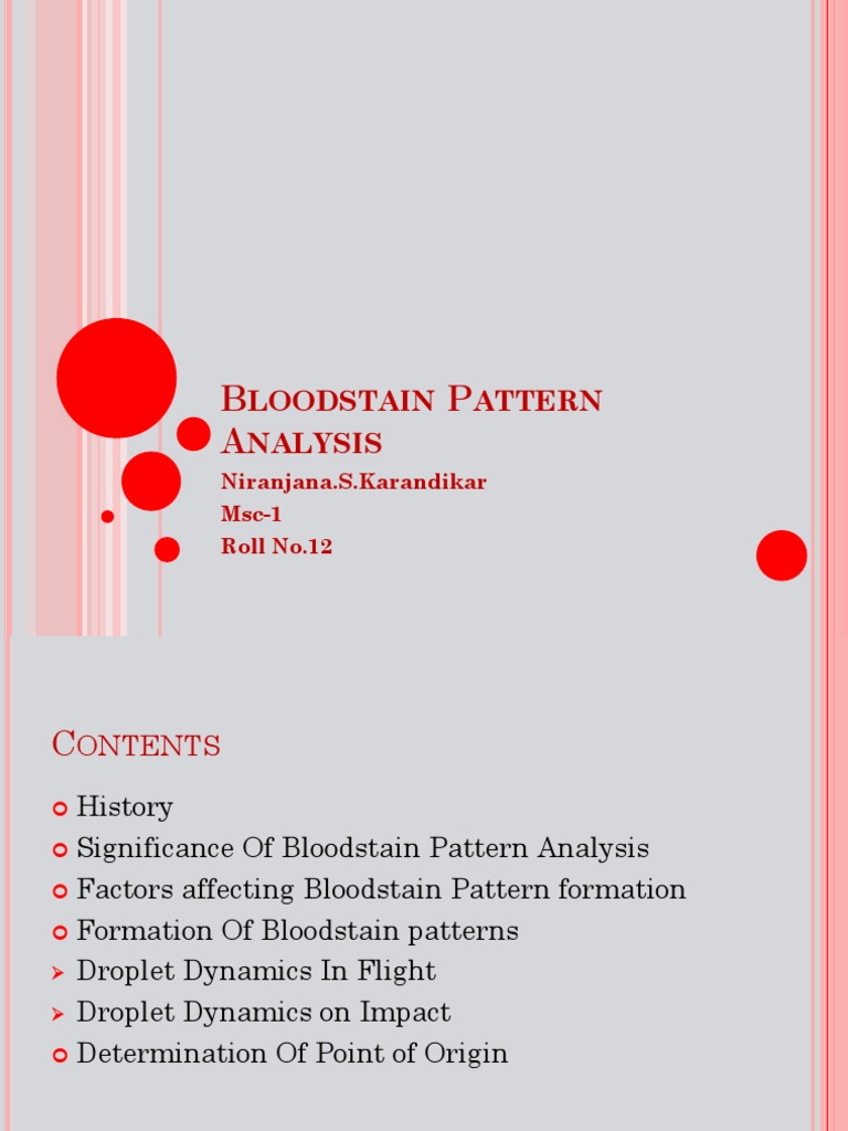 Blood Pattern Analysis (Droplet Dynamics) | PDF | Soft Matter | Applied ...