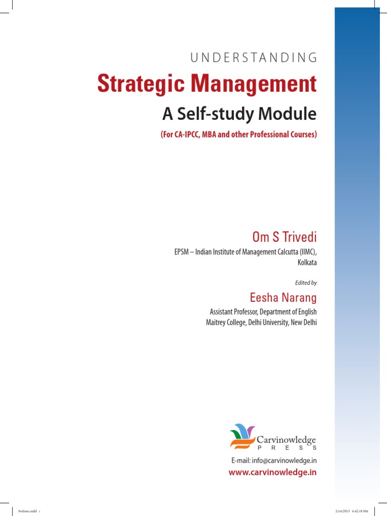 SM Notes For Revision | PDF | Strategic Management | Strategic Planning