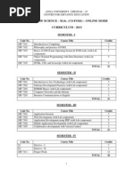 Master of Science - M.Sc. (Cs-Foss) - Online Mode Curriculum - 2013