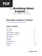 Breaking News English: Smog Sparks Emergency in Malaysia