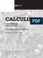 AP Calculus Ab Calculus Bc 2012 Course Exam Description