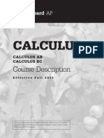 AP Calculus Ab Calculus BC 2012 Course Exam Description