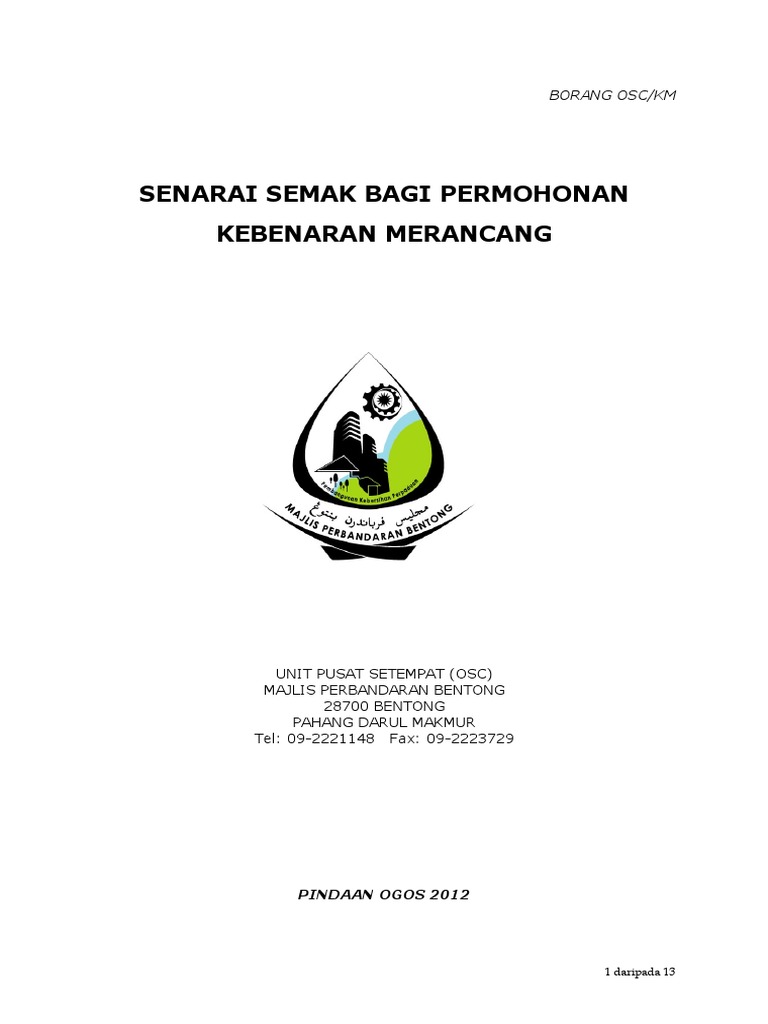 Senarai Semak Kebenaran Merancang | PDF