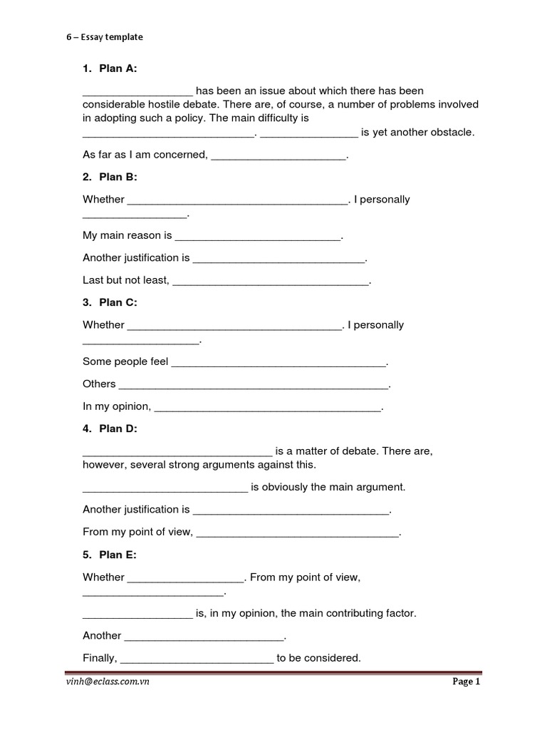 Essay Planning Guide | PDF