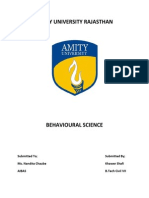Amity University Rajasthan: Submitted To Submitted by Ms. Nandita Chaube Khawer Shafi Aibas B.Tech Civil VII