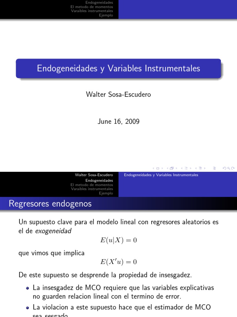 Variables Instrumentales | PDF