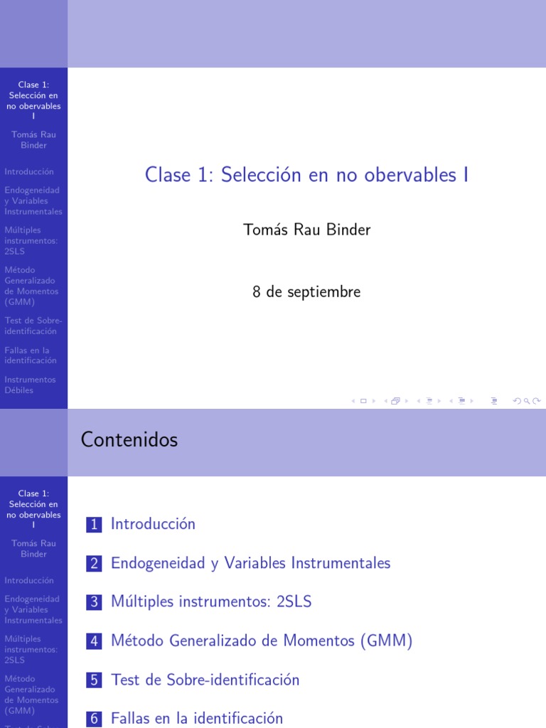 Clase1 | PDF | Variable instrumental | Endogeneidad (Econometría)