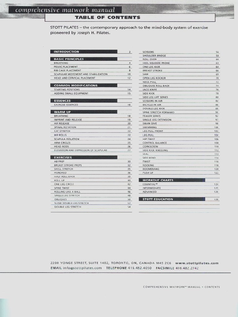 Stott Pilates Mat Manual 1 PDF