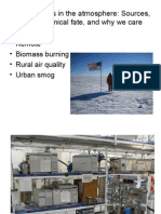 Trace Gases in The Atmosphere: Sources, Their Chemical Fate, and Why We Care