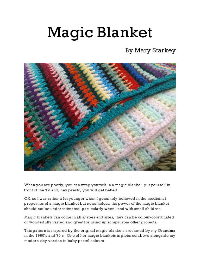 Magic Blanket Pattern PDF Crochet Gauge (Knitting)