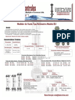 Medidor de Vazao Tipo Rotametro Modelo Bli