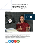 La Red de Constructores de Sonido Se Manifestó Contra La Importación de Instrumentos Tradicionales y Propuso Alternativas