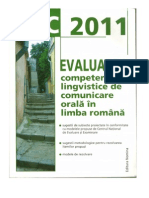 BAC 2011 Competente Lingvistice de Comunicare Orala La Limba Romana
