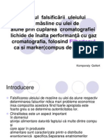 Studiul a falsificării  uleiului de măsline cu ulei