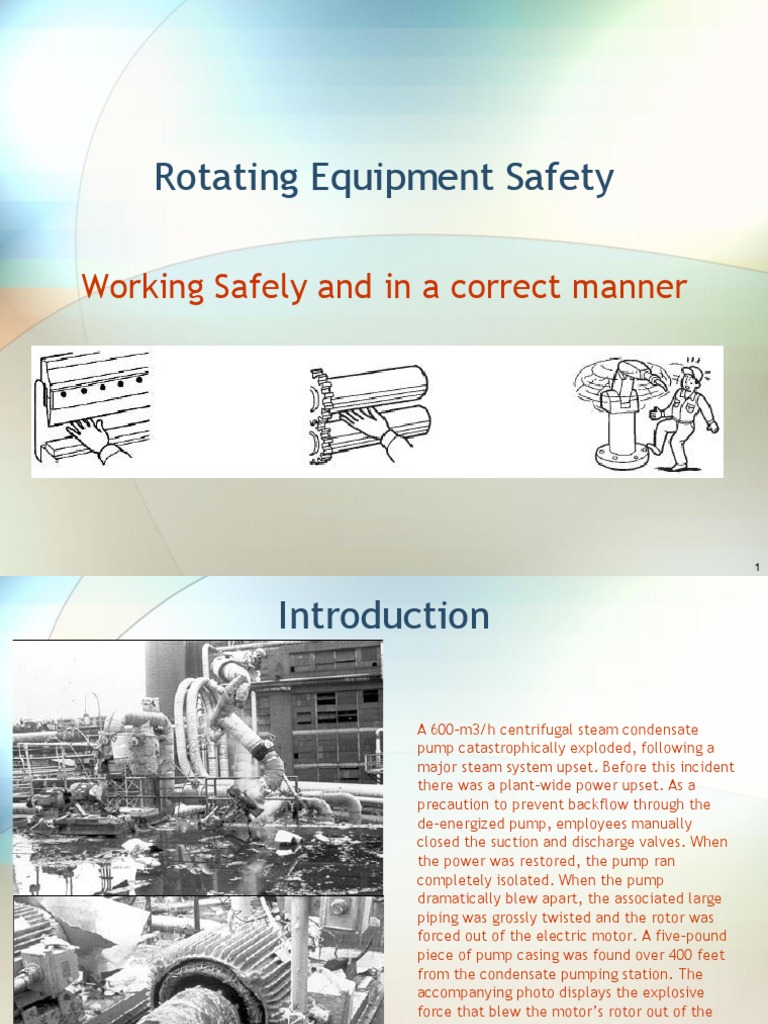 Rotating Equipment Safety PDF Mechanical Fan Pump