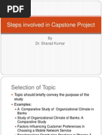 Steps Involved in Capstone Project