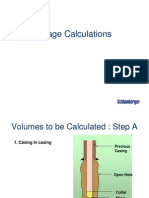 Single Stage Cementing Calculations