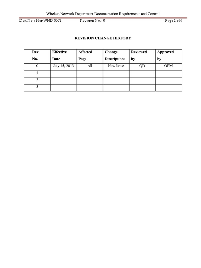 Wireless Network Documentation Control | PDF | Telecommunications ...
