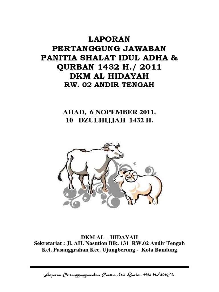 Laporan Panitia Qurban 1431 2011 Edisi Kecil