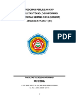 Pedoman Penulisan KKP Fakultas Teknologi Informasi Jenjang Strata-1 - S1 - UNSERA