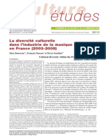 La Diversité Culturelle Dans Le Marché Du Disque en France