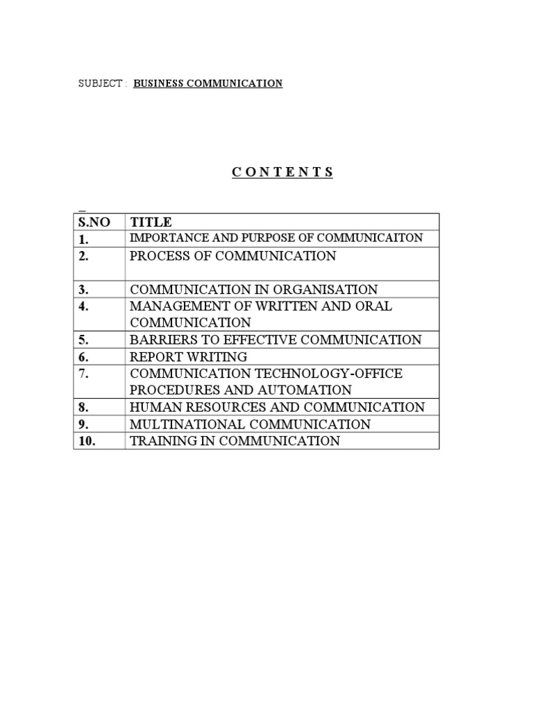 1) Importance and Purpose of Communication | PDF | Motivation ...