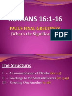 Apostle Paul's final greetings