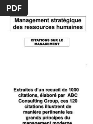 Citations Sur Le Management