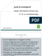 Pregunta de Investigación MBE 2012