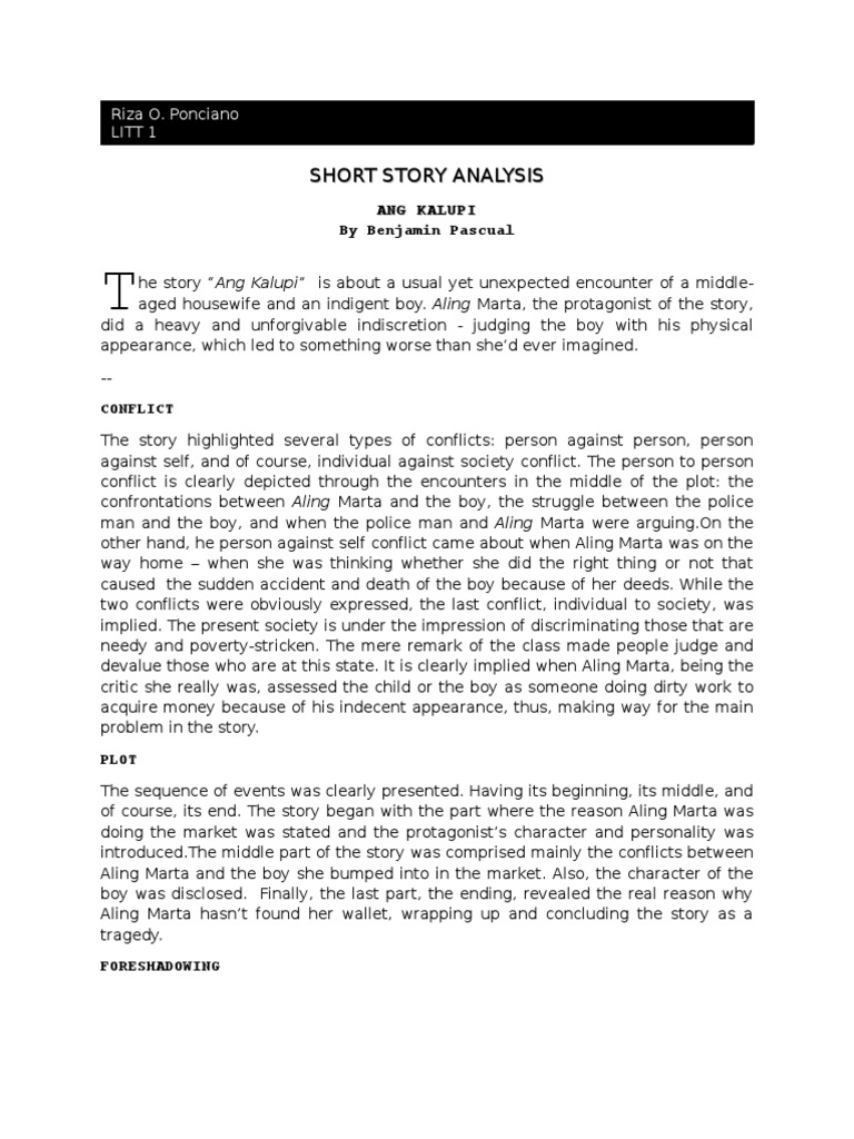 Ang Kalupi - Short Story Analysis | Psychological Concepts | Psychology