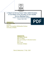 A Report On Service Sector Value Added Taxation: A Case Study of Two Providers of One Taxable Service (Binding Firm)