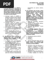 526 2012-07-09 Oab 1 Fase Questoes Viii Exame Estatuto e Etica Da Oab 070912 Oab 1fase Estatut e Etica Aula 02
