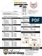 July 2011 Intake Schedule