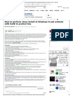 To Perform Clean Install of Windows 8 and Activate With Build in Product Key 