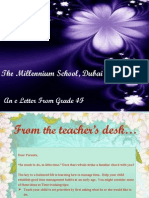 The Millennium School, Dubai: An e Letter From Grade 4F