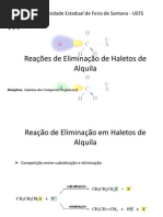 3-Reações de Eliminação de Haletos de Alquila