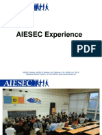 AIESEC Experience Mariana Curnic. Weekend de Pregatire, Toamna 2013
