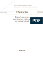 Ghid de implementare  
a curriculumului modernizat  
pentru treapta liceală
